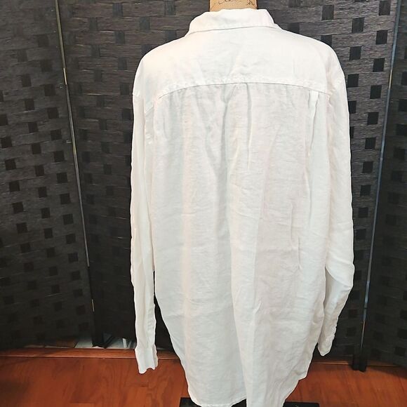 Men's Tommy Bahama White 100% Linen Shirt Size XXL - Picture 4 of 11